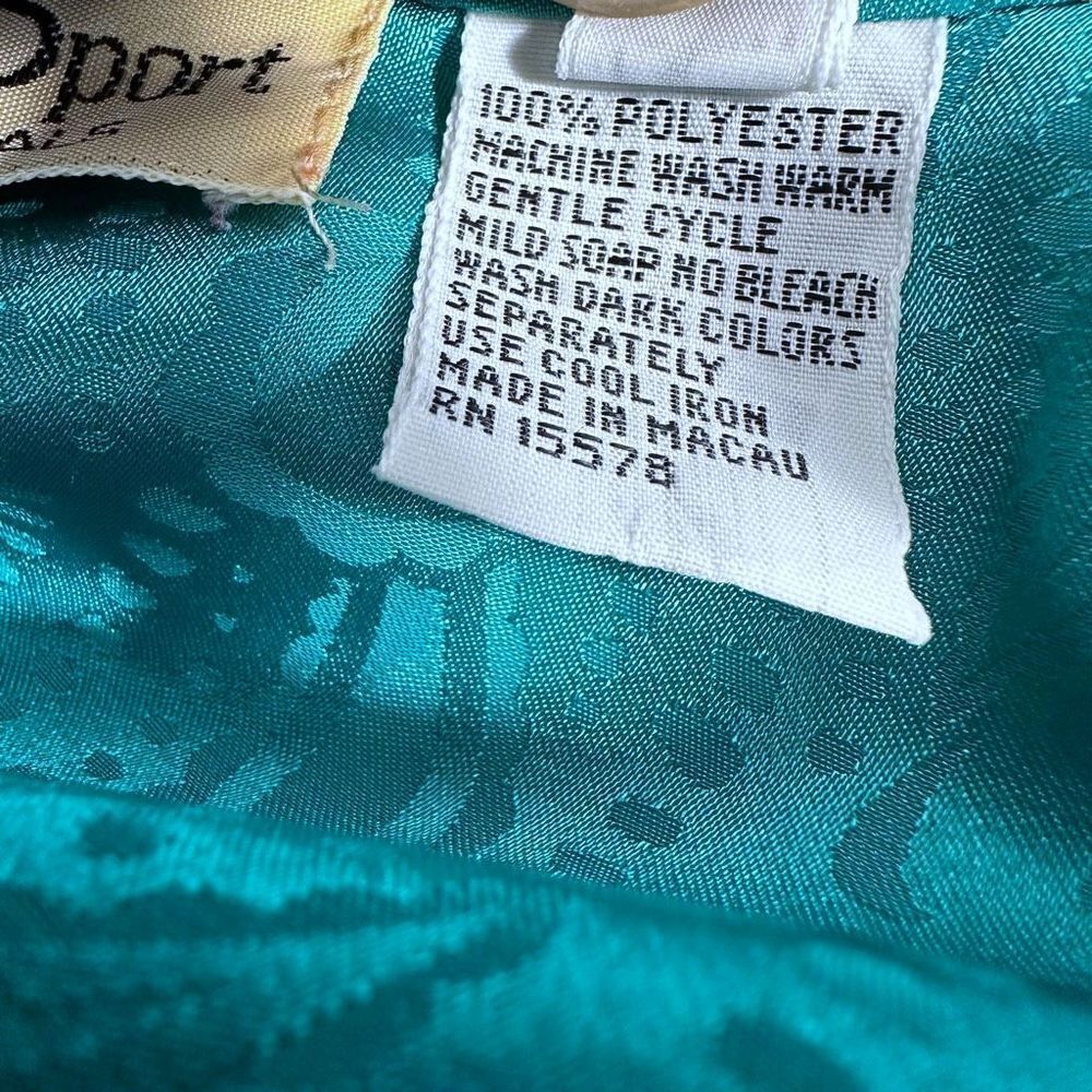 Vintage Schrader Sport Oversized Teal Green Mumu Women’s Size 20W - Picture 3 of 10